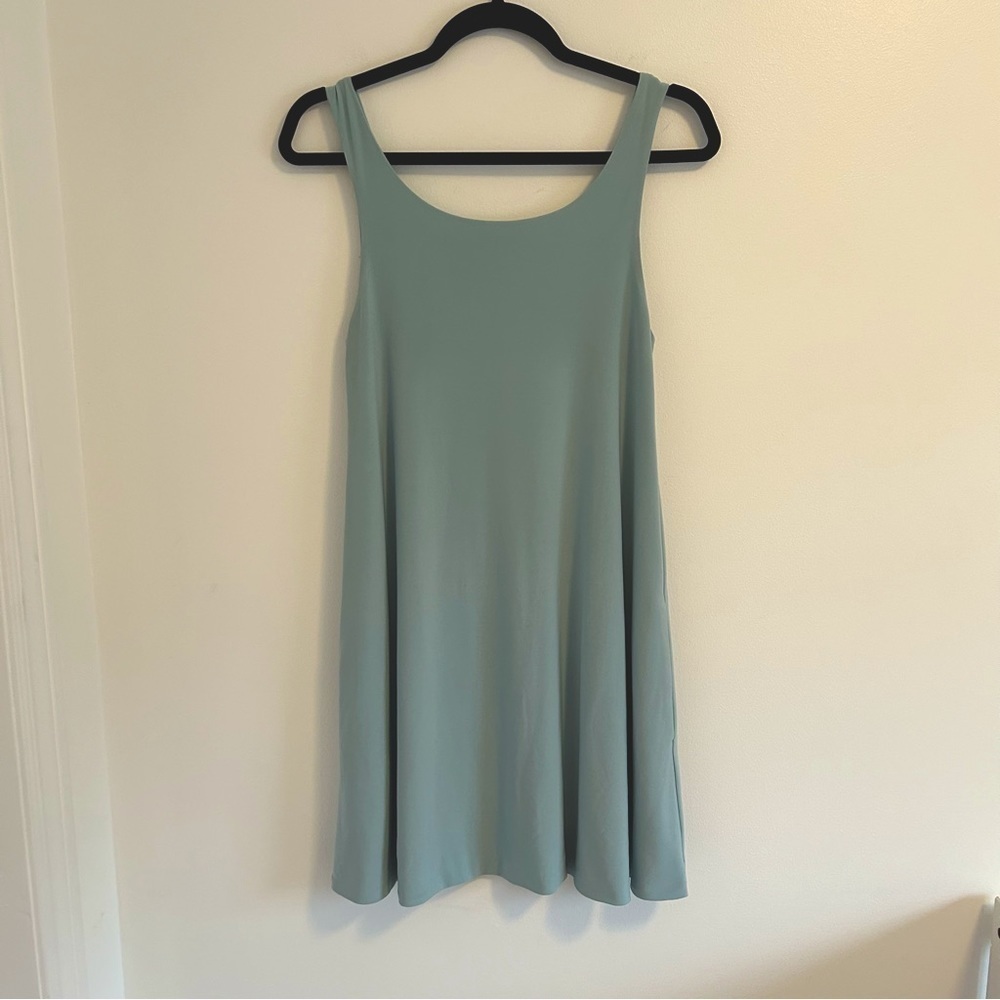 Indie Designer Sara Duke Swing Dress Sleeveless Teal Size Small Medium
